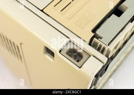Printer Power Supply Connector closeup Stock Photo