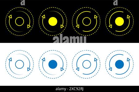 Consistency thin linear technology network outline icon. Stock Vector
