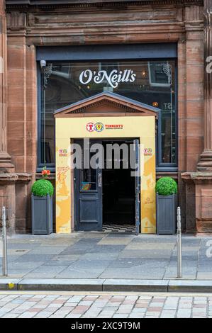 O'Neill's Irish Pub decorated for the Euros 2024 Football Tournament,  Bell Street, Glasgow, Scotland, UK, Europe Stock Photo