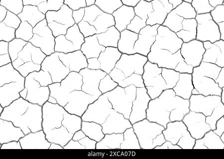 The texture of the cracks is white and black. Vector background. Cracked ground. Structure of cracks. Cracks in the texture of dry soil surface Stock Vector