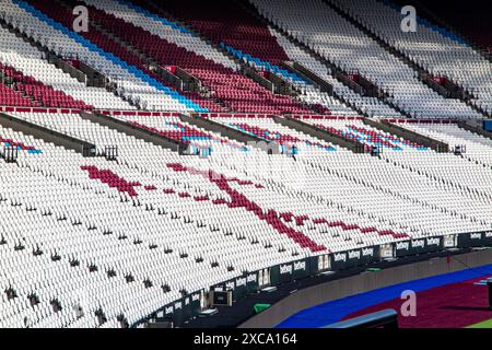 An empty West Ham United Football Club Stock Photo