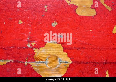 The top of a rustic wooden table from a Waterloo café. Stock Photo