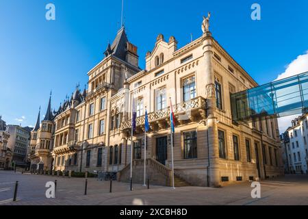 Facade of Luxembourg Grand Ducal Palace, the official residence of the grand duke of Luxembourg Stock Photo