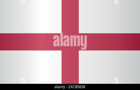 National flag of England. Flag of England. Sign of England. Flag of England with gradient. Stock Vector