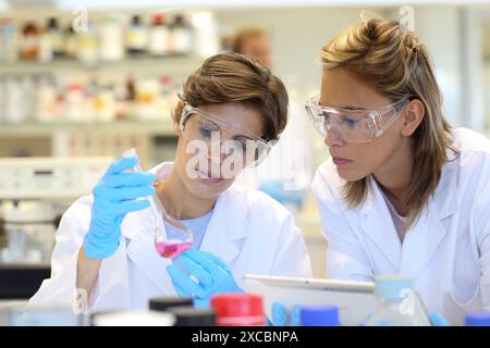 Researchers, Biological test laboratory, Tecnalia Foundation, Technology and Research Centre, San Sebastian Technological Park, Donostia, Gipuzkoa, Ba Stock Photo