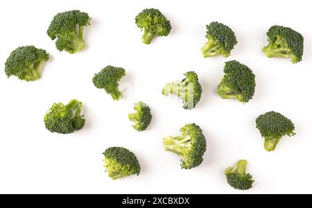 Healthy fresh broccoli on white background. Stock Photo