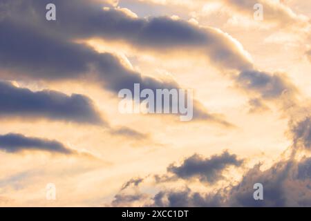 colorful sky before the storm, natural background Stock Photo