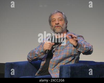 BMCC Theater, 199 Chambers St, Manhattan, NY, USA. , . June 15, 2024. Tony Award-winning A-List actor Matthew Broderick joins producer/director Judd Apatow in a ‘Storytellers' Conversation at the 2024 Tribeca Festival in New York. Credit: Credit: Julia Mineeva/EGBN TV News/Alamy Live News Stock Photo