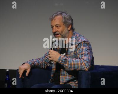 BMCC Theater, 199 Chambers St, Manhattan, NY, USA. , . June 15, 2024. Tony Award-winning A-List actor Matthew Broderick joins producer/director Judd Apatow in a ‘Storytellers' Conversation at the 2024 Tribeca Festival in New York. Credit: Credit: Julia Mineeva/EGBN TV News/Alamy Live News Stock Photo