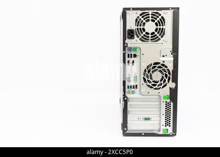 PC computer tower isolated on white background Stock Photo