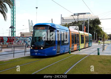 Tramway, Santa Cruz de Tenerife, Tenerife, Canary Island, Spain. Stock Photo