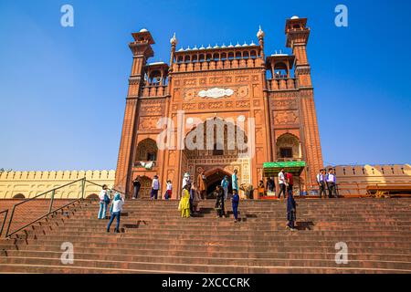 5 October 2023, Lahore, Pakistan. Badshahi Mosque Entrance, A Local 