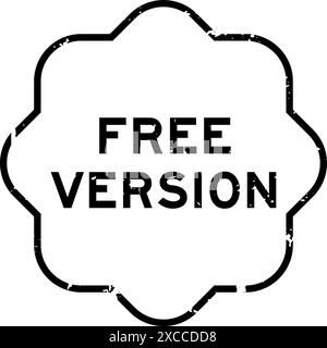 Grunge black trial version word rubber seal stamp on white background ...