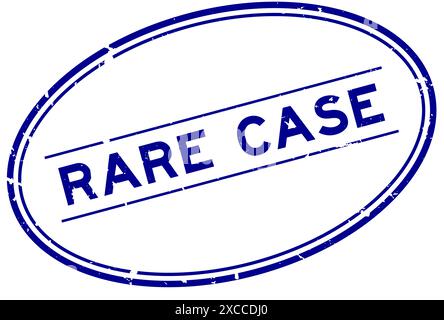 Grunge blue rare case word oval rubber seal stamp on white background Stock Vector