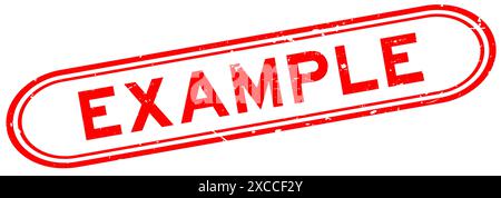 Grunge red example word rubber seal stamp on white background Stock Vector