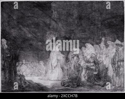 This Scene Depicts The Biblical Moment When Jesus Converses With Mary 