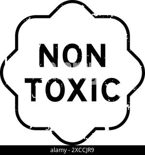 Grunge black non toxic word rubber seal stamp on white background Stock Vector