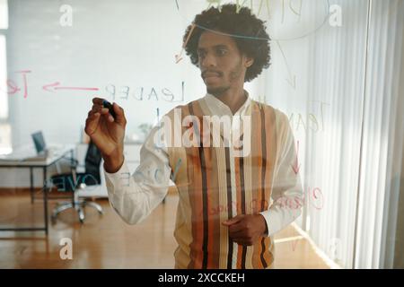 Businessman working on new strategy for business development Stock Photo