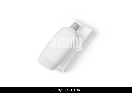 Cosmetic Bottle Mockup 3D Rendering Isolated on White Background Stock Photo