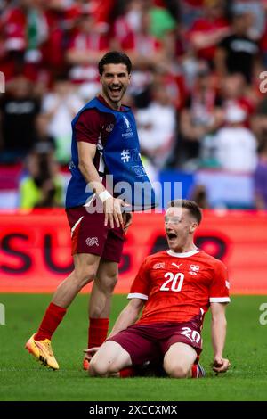 Cologne, Germany. 15 June 2024. during the UEFA EURO 2024 group stage football match between Hungary and Switzerland. Credit: Nicolò Campo/Alamy Live News Stock Photo