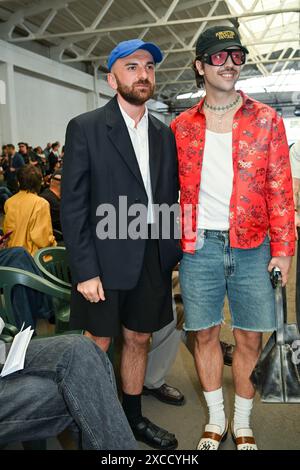 Milan, Italy. 16th June, 2024. Men's Fashion, Spring Summer 2025.- Magliano arrivals - Pictured: guest Credit: Independent Photo Agency/Alamy Live News Stock Photo