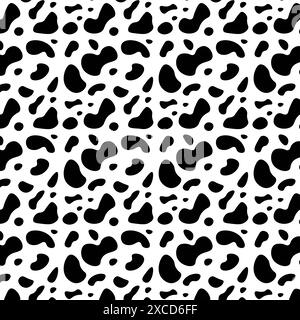 Abstract geometric pattern with spots on white background. A seamless vector background. Graphic modern pattern. White and black pattern. Stock Photo