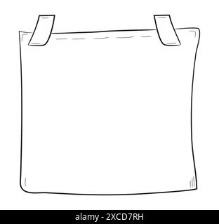 Weekly planner and blank sheets of paper in a doodle style. Pages for To-Do lists, Stock Vector