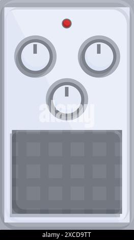 Modern electric heater panel with buttons showing temperature control ...