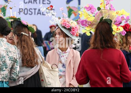 Paris, France. 16th June, 2024. Atmosphere during Prix de Diane Longines 2024 at Hippodrome de Chantilly on June 16, 2024 in Paris, France. Photo by Nasser Berzane/ABACAPRESS.COM Credit: Abaca Press/Alamy Live News Stock Photo