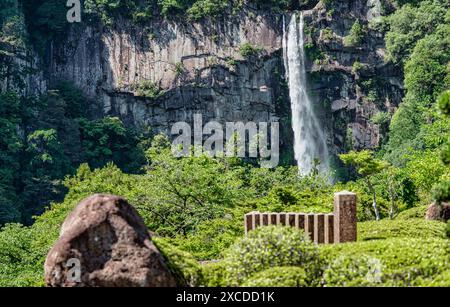 View with Nachi Waterfall located in Nachikatsuura, Wakayama, Japan Stock Photo