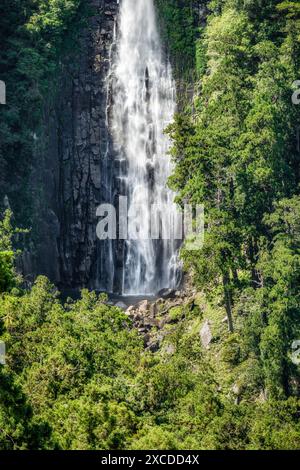 View with Nachi Waterfall located in Nachikatsuura, Wakayama, Japan Stock Photo