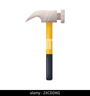 Illustration of hammer, building tool. On white isolated Stock Vector