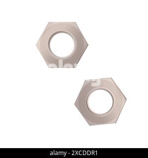 Illustration of a nut. On a white isolated Stock Vector