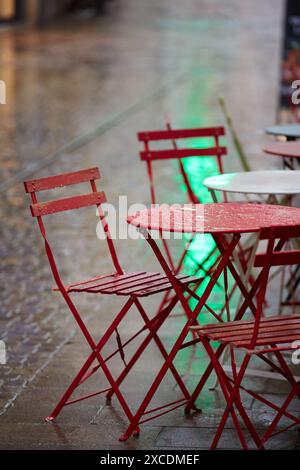 Rain, Bayonne, Aquitaine, Pyrénées-Atlantiques, Basque country, 64, France. Stock Photo