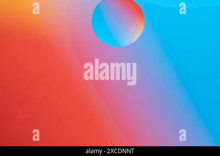 Colorful abstract background with dynamic bubble shapes. Red and blue gradient Stock Photo