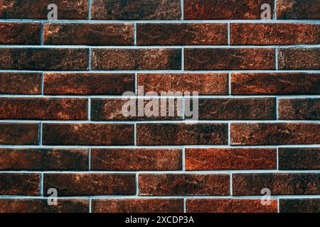 Clinker brick pattern with white mortar as background Stock Photo