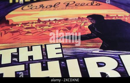 Viersen, Germany - May 9. 2024: Cinema film poster detail from movie The third man from 1949 Stock Photo