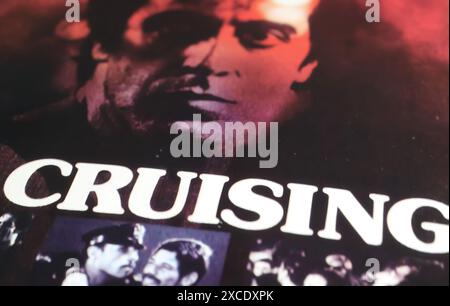 Viersen, Germany - May 9. 2024: Cinema film poster detail from movie Cruising with Al Pacino from 1980 Stock Photo
