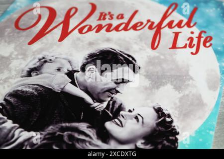 Viersen, Germany - May 9. 2024: Cinema film poster detail from movie It's a Wonderful Life with Donna Reed and James Stewart from 1946 Stock Photo