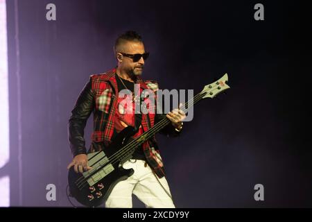 American heavy metal band, Avenged Sevenfold, performing at the Rock Im Park Festival in Nurnberg. Stock Photo