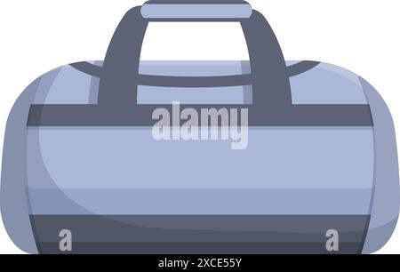 Big travel bag with two handles for carrying sportswear and equipment for training Stock Vector