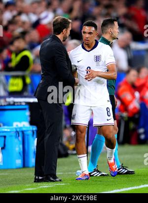 England's Trent Alexander-Arnold with manager Gareth Southgate after ...