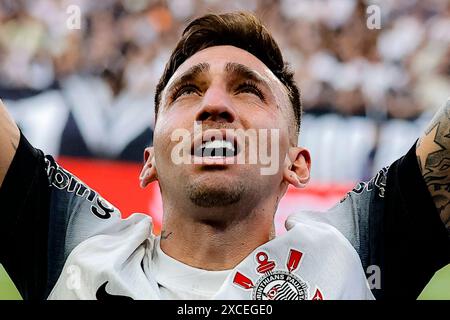 Sao Paulo, Brazil. 16th June, 2024. Match between Corinthians and Sao Paulo 9th round of the 2024 Brazilian Championship, at NeoQuimica Arena, this Sunday afternoon, 16th. Photo: Adriana Spaca/SPP (Adriana Spaca/SPP) Credit: SPP Sport Press Photo. /Alamy Live News Stock Photo