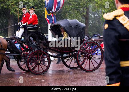 Sophie Rhys-Jones The Duchess of Edinburgh in Open Carriage The Mall London Trooping The Colour Color 2024 Stock Photo