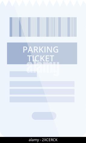 Parking ticket is showing payment for parking spot on street Stock Vector