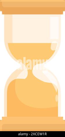 Hourglass with sand slowly trickling through, symbolizing the passage of time Stock Vector