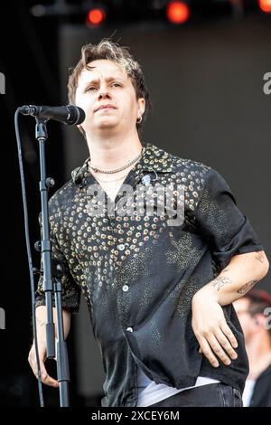 Milan Italy. 16th jun 2024. The English rock band NOTHING BUT THIEVES performs live on stage at Ippodromo SNAI La Maura during the 'I-Days Milano Coca-Cola 2024' Stock Photo