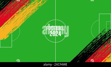 Euro Football Championship event 2024 in Germany. Layout banner background poster web design. Vector illustration. Stock Vector