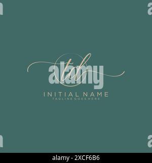 TD Initial handwriting with circle template Stock Vector