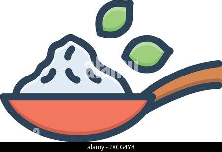 Icon for coriander powder,coriander Stock Vector